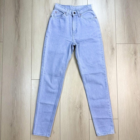 VTG Levi's 512 Slim Fit Tapered Leg Blue Jeans Youth Sz 5M USA Orange Tab - Picture 1 of 6